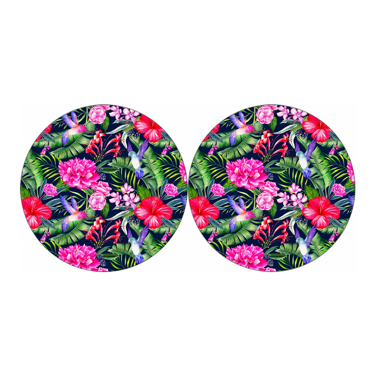 Hawaiian Tropical Birds Pattern Print Car Coasters