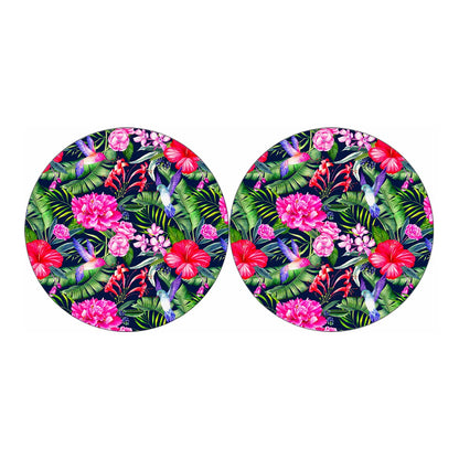 Hawaiian Tropical Birds Pattern Print Car Coasters