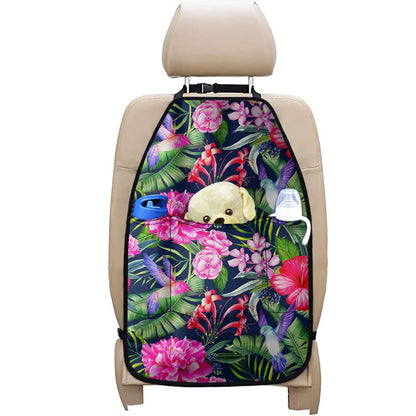 Hawaiian Tropical Birds Pattern Print Car Seat Organizers