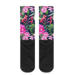 Hawaiian Tropical Birds Pattern Print Crew Socks