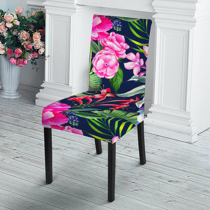 Hawaiian Tropical Birds Pattern Print Dining Chair Slipcover