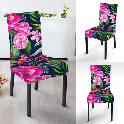 Hawaiian Tropical Birds Pattern Print Dining Chair Slipcover