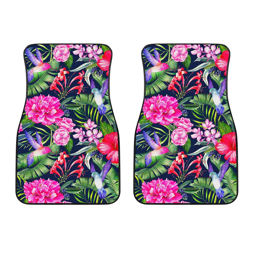Hawaiian Tropical Birds Pattern Print Front Car Floor Mats
