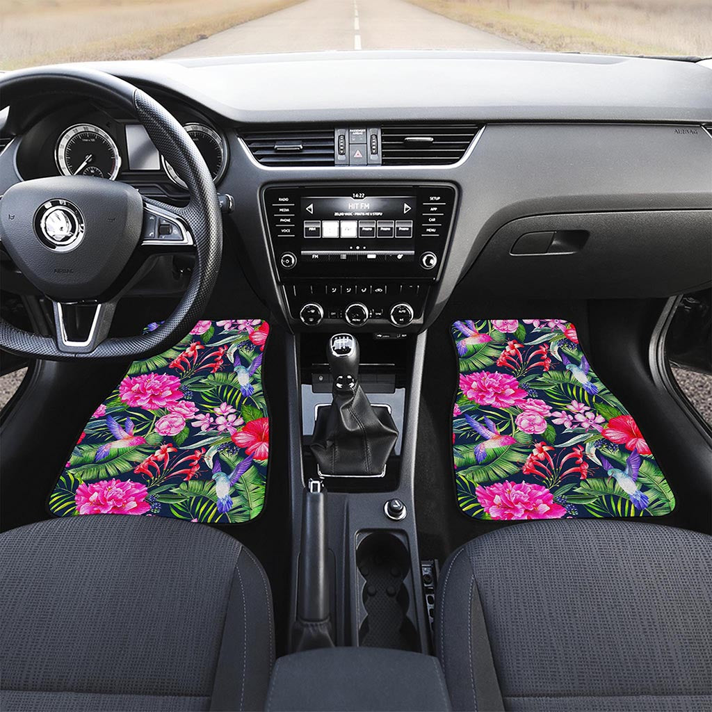 Hawaiian Tropical Birds Pattern Print Front Car Floor Mats