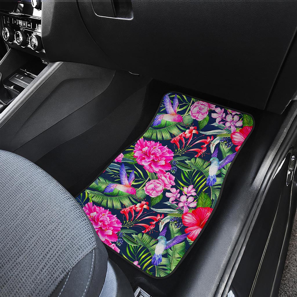 Hawaiian Tropical Birds Pattern Print Front Car Floor Mats