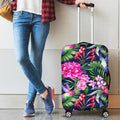 Hawaiian Tropical Birds Pattern Print Luggage Cover