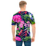 Hawaiian Tropical Birds Pattern Print Men's T-Shirt