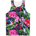 Hawaiian Tropical Birds Pattern Print Men's Tank Top