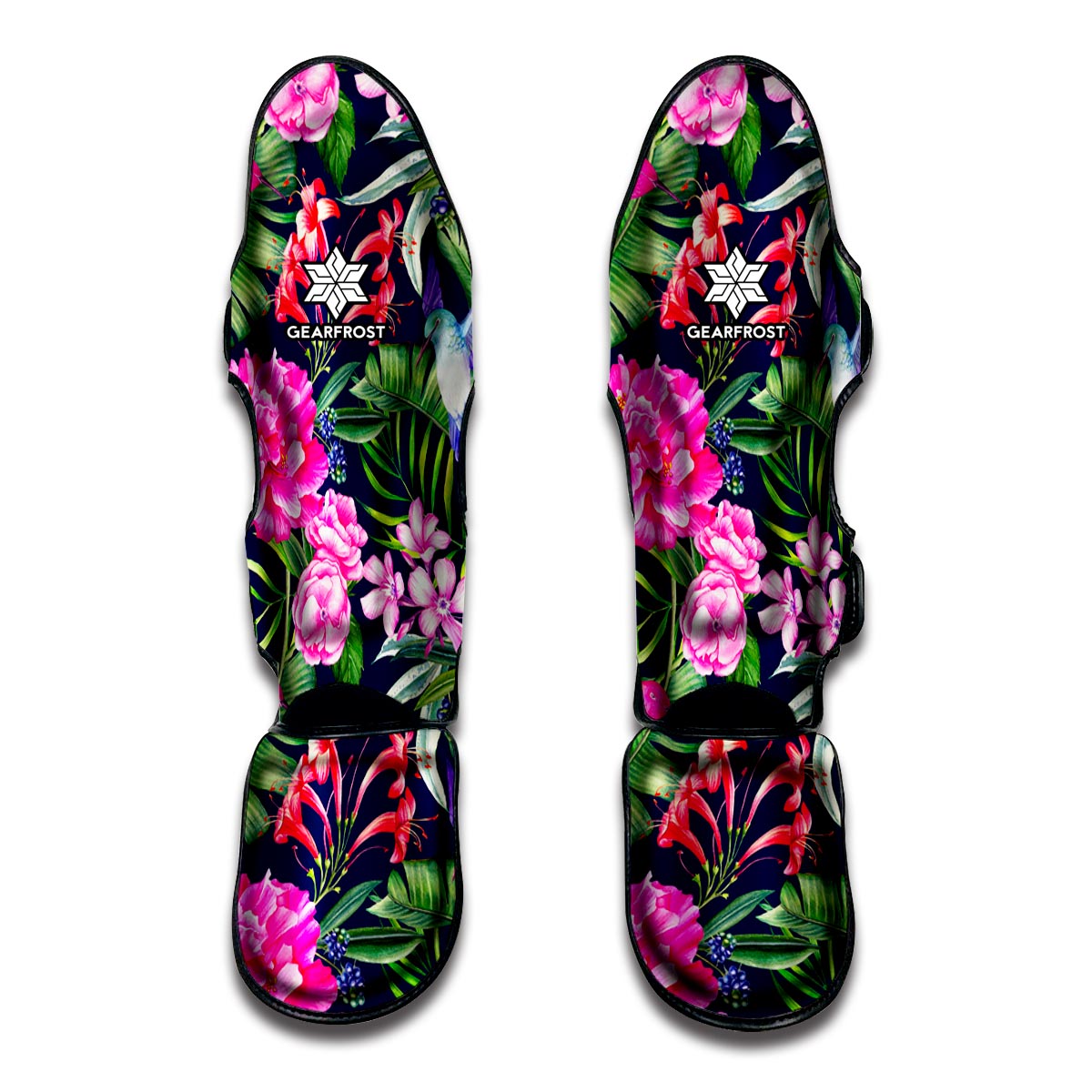 Hawaiian Tropical Birds Pattern Print Muay Thai Shin Guard