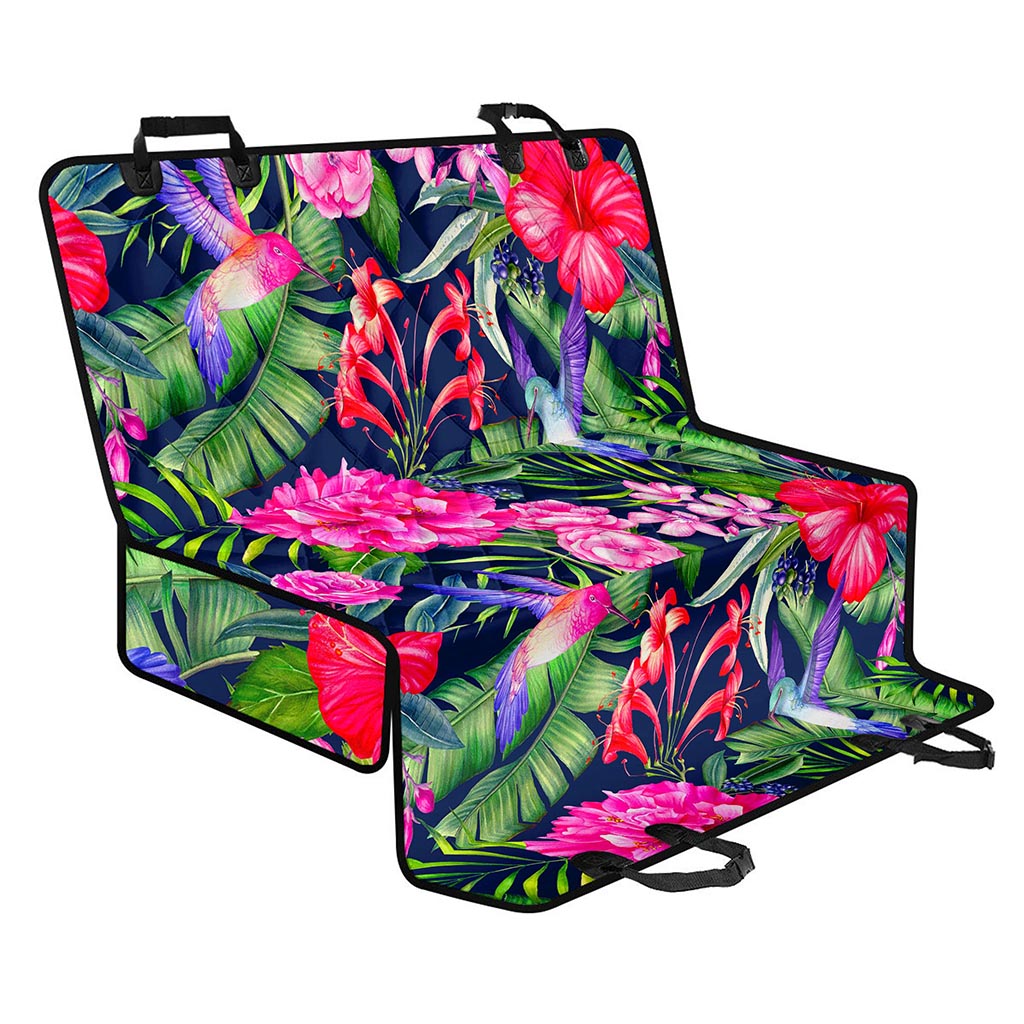 Hawaiian Tropical Birds Pattern Print Pet Car Back Seat Cover