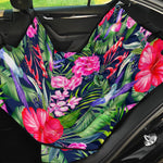 Hawaiian Tropical Birds Pattern Print Pet Car Back Seat Cover