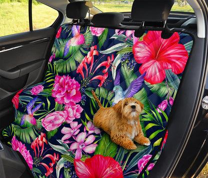 Hawaiian Tropical Birds Pattern Print Pet Car Back Seat Cover