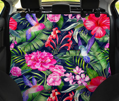 Hawaiian Tropical Birds Pattern Print Pet Car Back Seat Cover