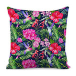 Hawaiian Tropical Birds Pattern Print Pillow Cover