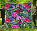 Hawaiian Tropical Birds Pattern Print Quilt