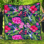 Hawaiian Tropical Birds Pattern Print Quilt
