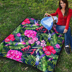 Hawaiian Tropical Birds Pattern Print Quilt