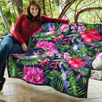 Hawaiian Tropical Birds Pattern Print Quilt