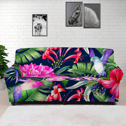 Hawaiian Tropical Birds Pattern Print Sofa Cover