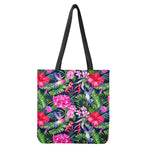 Hawaiian Tropical Birds Pattern Print Tote Bag