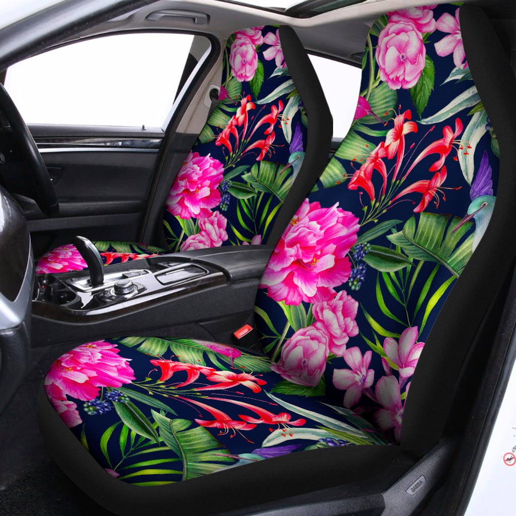 Hawaiian Tropical Birds Pattern Print Universal Fit Car Seat Covers