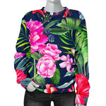 Hawaiian Tropical Birds Pattern Print Women's Crewneck Sweatshirt GearFrost