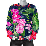 Hawaiian Tropical Birds Pattern Print Women's Crewneck Sweatshirt GearFrost