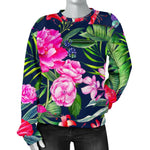 Hawaiian Tropical Birds Pattern Print Women's Crewneck Sweatshirt GearFrost