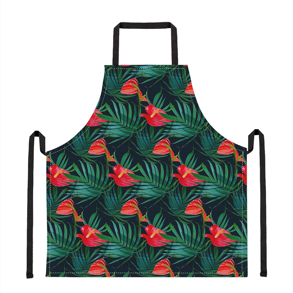 Hawaiian Tropical Flowers Pattern Print Apron