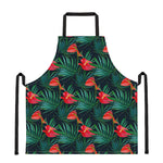 Hawaiian Tropical Flowers Pattern Print Apron