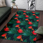 Hawaiian Tropical Flowers Pattern Print Area Rug GearFrost