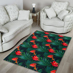 Hawaiian Tropical Flowers Pattern Print Area Rug GearFrost