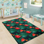 Hawaiian Tropical Flowers Pattern Print Area Rug GearFrost