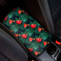 Hawaiian Tropical Flowers Pattern Print Car Center Console Cover