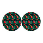 Hawaiian Tropical Flowers Pattern Print Car Coasters