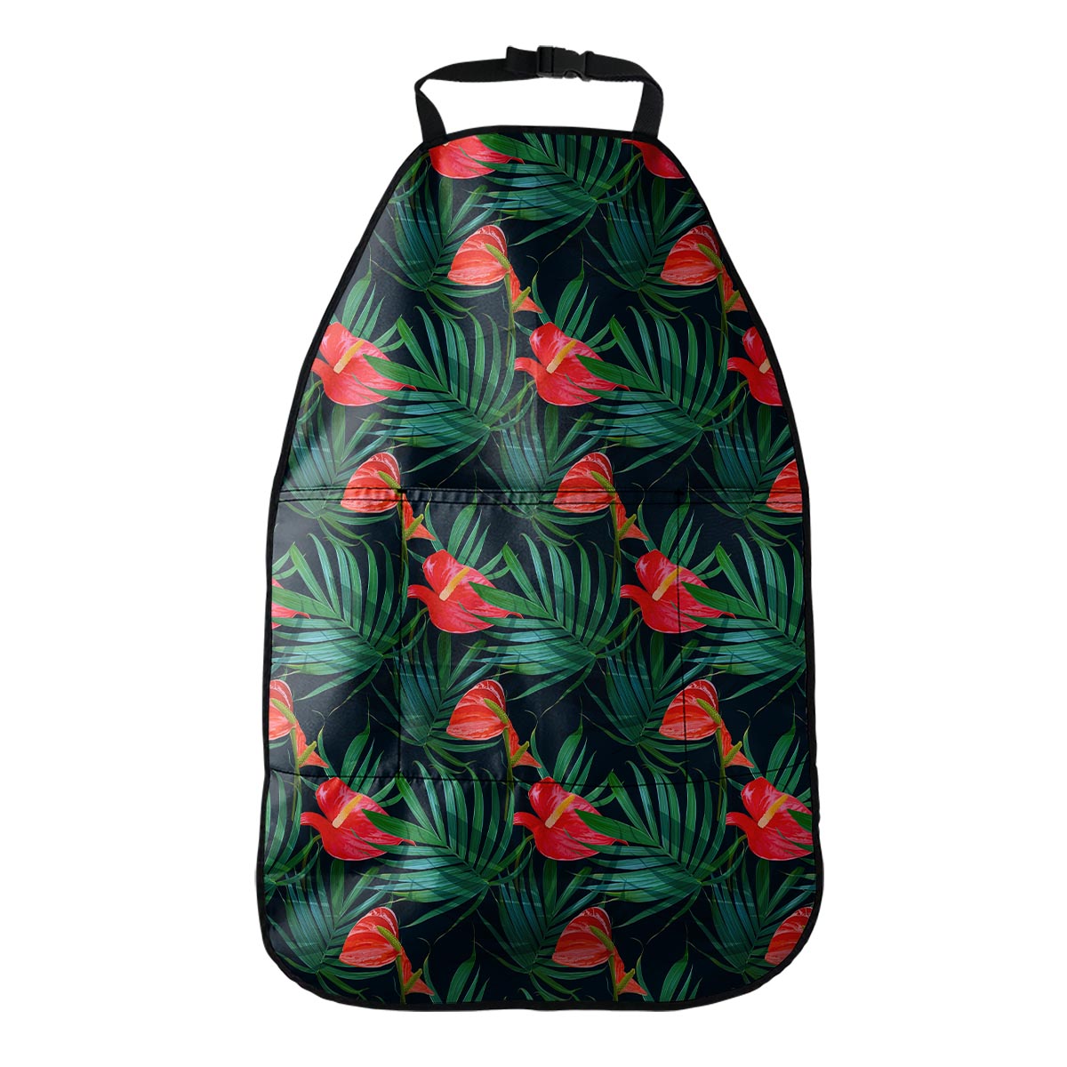 Hawaiian Tropical Flowers Pattern Print Car Seat Organizers