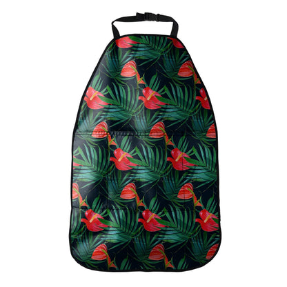 Hawaiian Tropical Flowers Pattern Print Car Seat Organizers