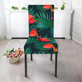 Hawaiian Tropical Flowers Pattern Print Dining Chair Slipcover