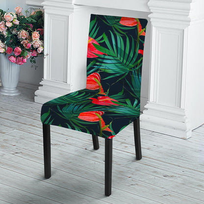 Hawaiian Tropical Flowers Pattern Print Dining Chair Slipcover