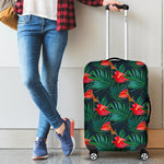Hawaiian Tropical Flowers Pattern Print Luggage Cover GearFrost