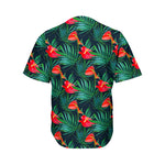 Hawaiian Tropical Flowers Pattern Print Men's Baseball Jersey
