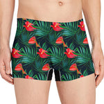 Hawaiian Tropical Flowers Pattern Print Men's Boxer Briefs