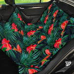 Hawaiian Tropical Flowers Pattern Print Pet Car Back Seat Cover