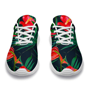 Hawaiian Tropical Flowers Pattern Print Sport Shoes GearFrost