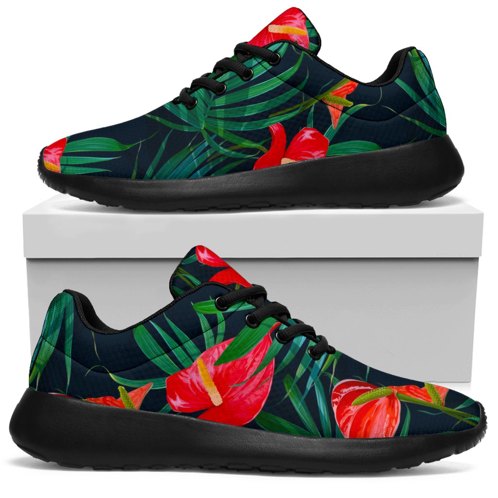 Hawaiian Tropical Flowers Pattern Print Sport Shoes GearFrost