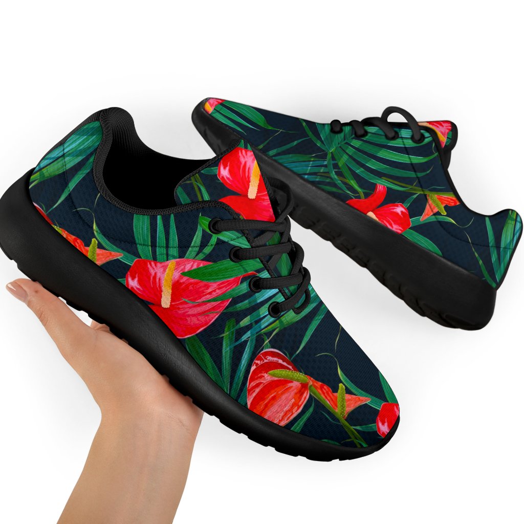 Hawaiian Tropical Flowers Pattern Print Sport Shoes GearFrost