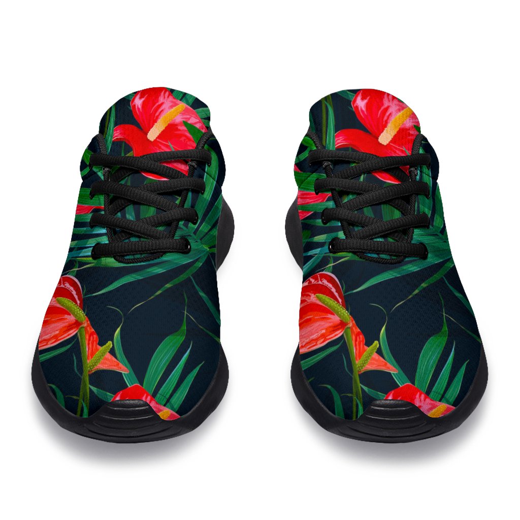 Hawaiian Tropical Flowers Pattern Print Sport Shoes GearFrost