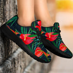 Hawaiian Tropical Flowers Pattern Print Sport Shoes GearFrost