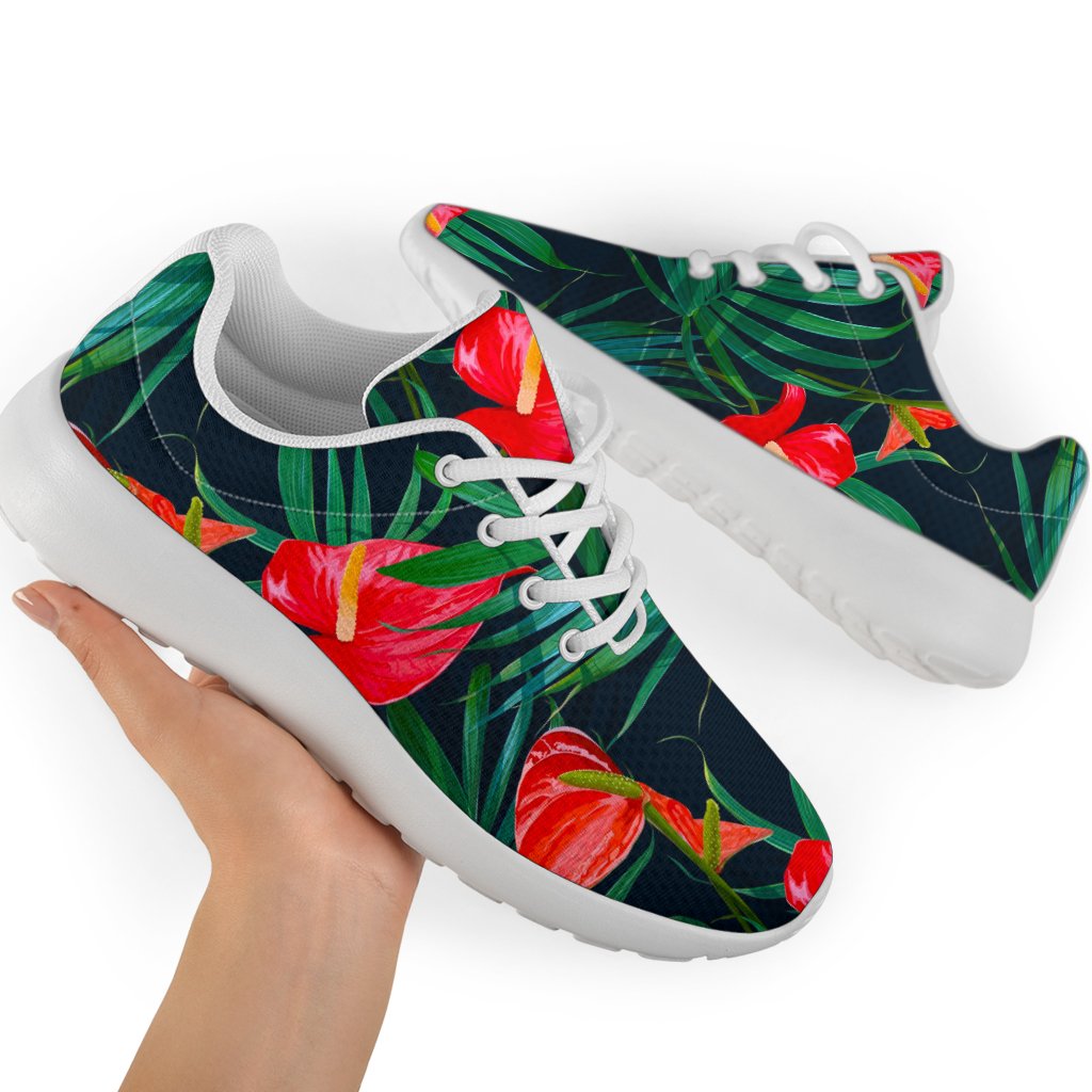 Hawaiian Tropical Flowers Pattern Print Sport Shoes GearFrost