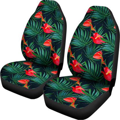 Hawaiian Tropical Flowers Pattern Print Universal Fit Car Seat Covers